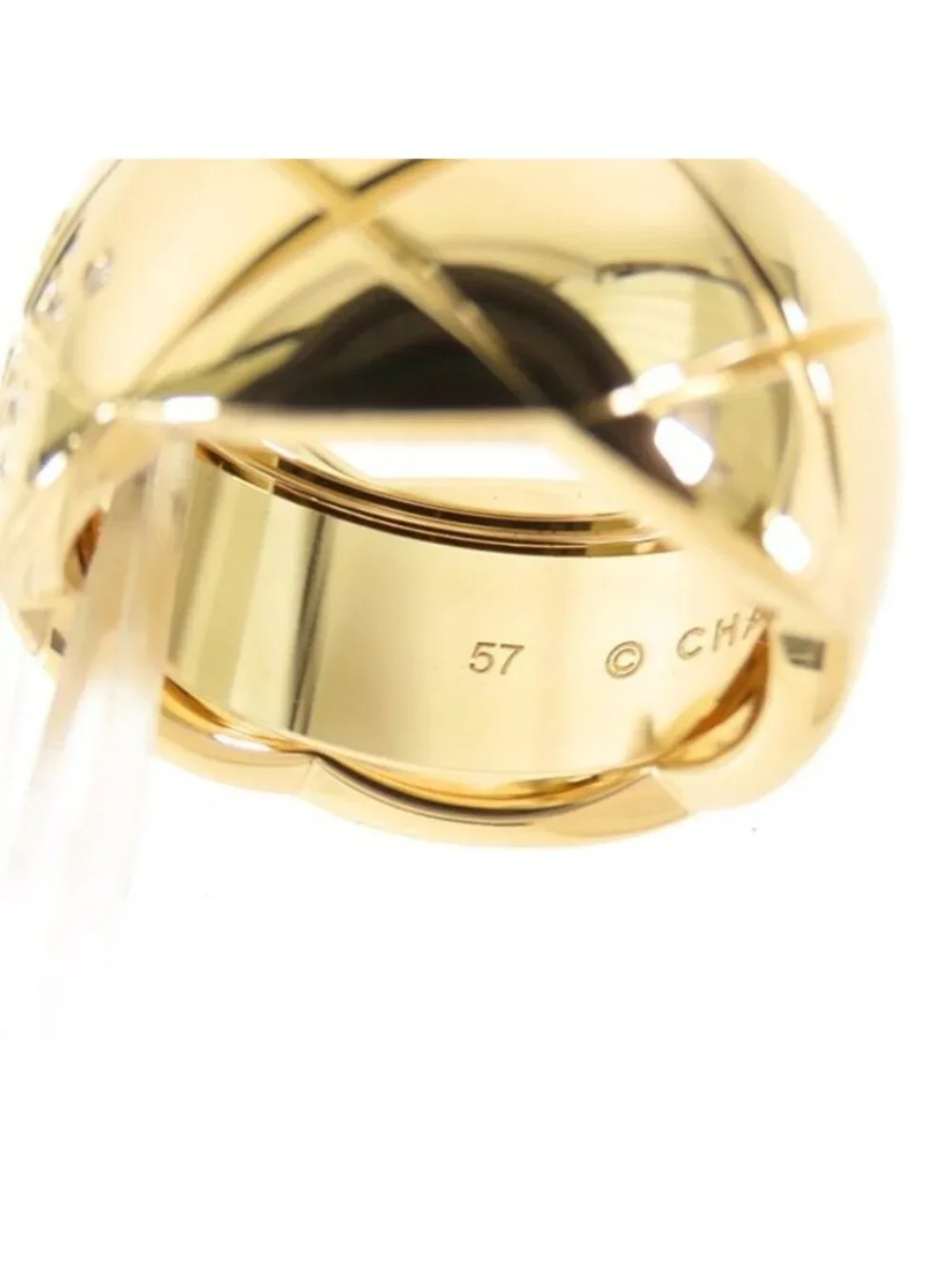 Chanel Ring Yellow Gold 18K Diamond Coco Crush Large